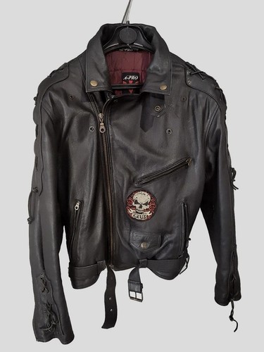 Giacca moto pelle chiodo - ,