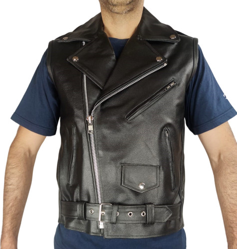 Gilet vera pelle smanicato