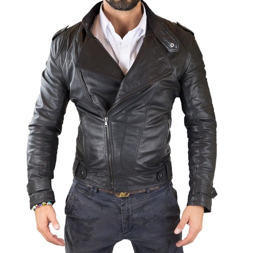 Chiodo biker vera - vera, pelle