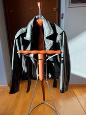 Chiodo da biker in pelle