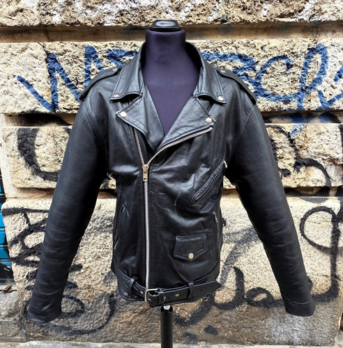 Giubbotto pelle moto vintage - giubbotto,