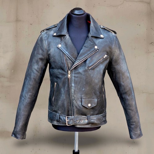 Giubbotto chiodo pelle - , grigio