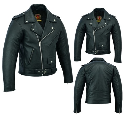 Giacca moto pelle uomo - in,