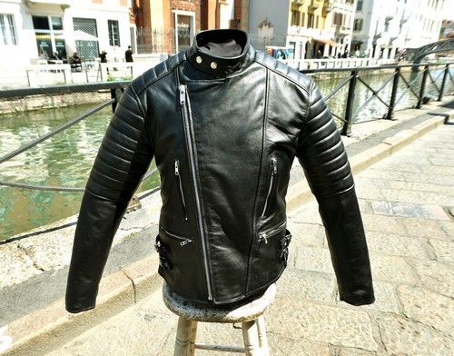 Giubbotto chiodo moto pelle