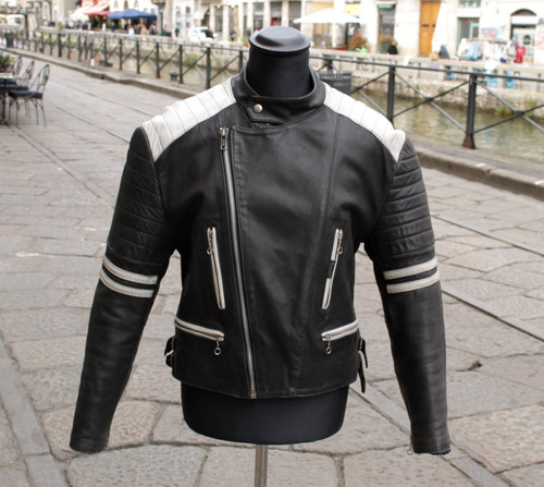 Giubbotto pelle chiodo moto - pelle,